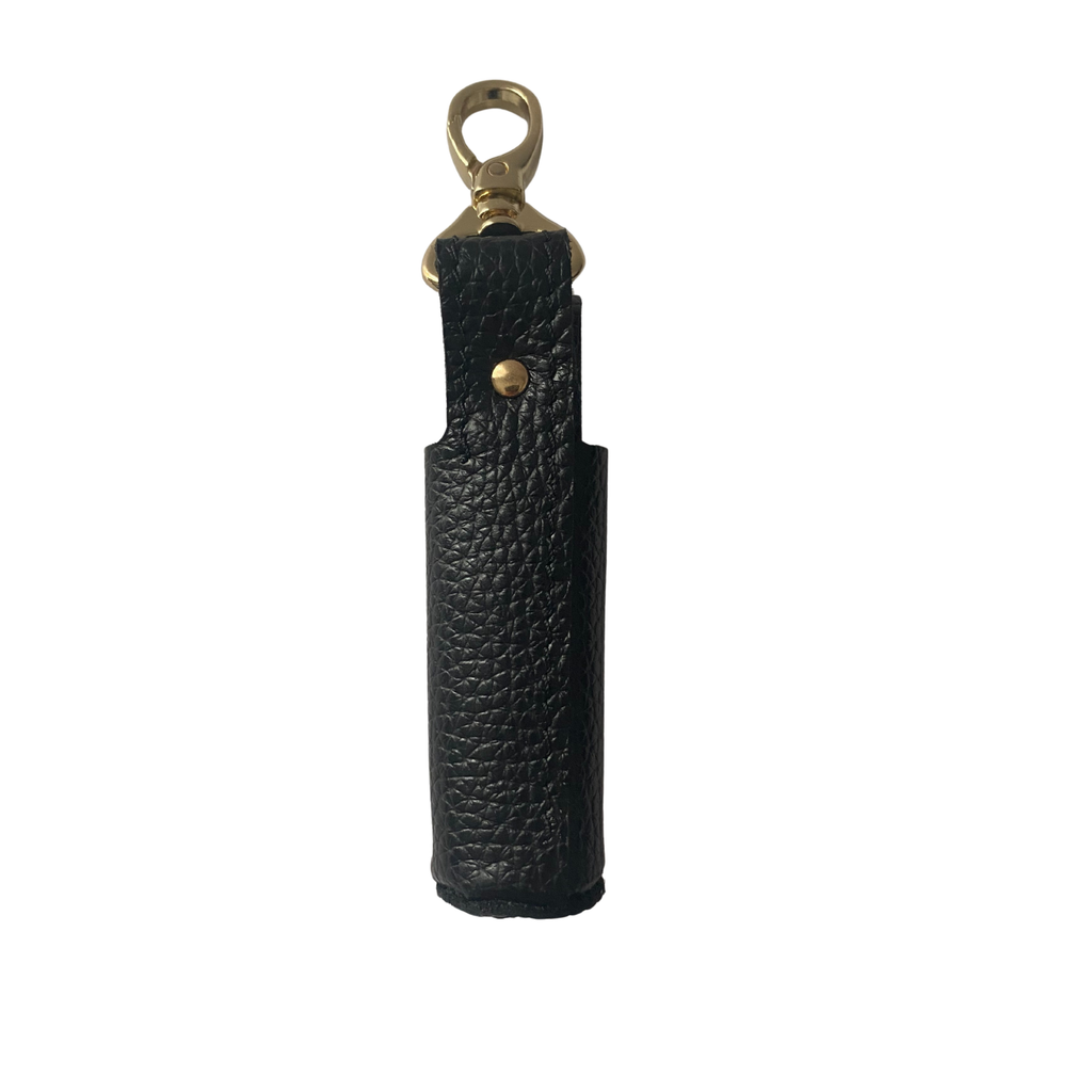 Leather Lipstick Holder Keychain